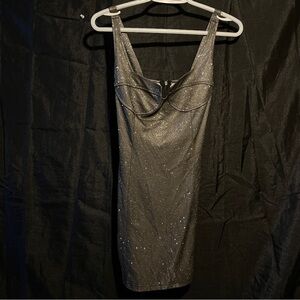 4 / 40$ H&M Glittering Silver Mini Dress